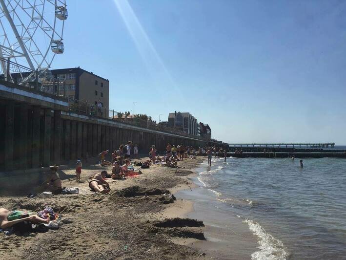 Алиханов показал заполненный отдыхающими пляж в Зеленоградске (фото) - Новости Калининграда | Фото: очевидец