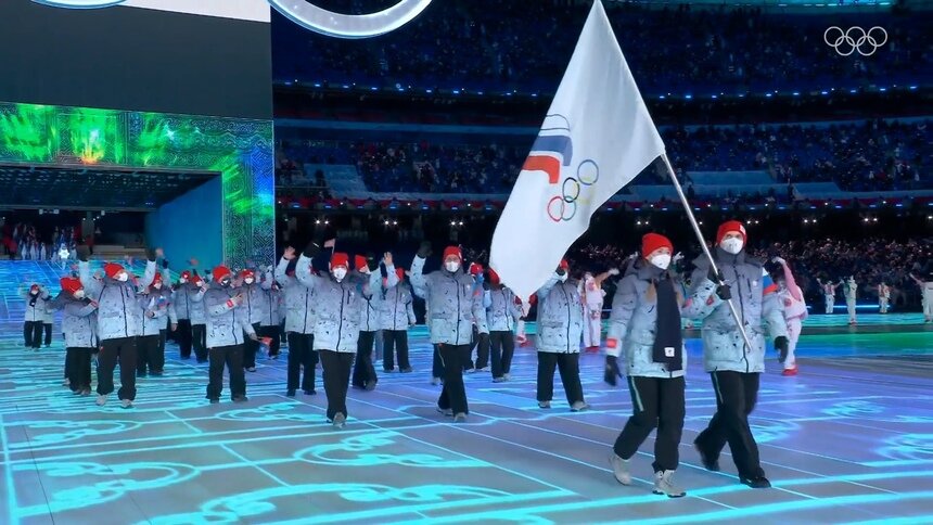 Россияне снова вышли на церемонию открытия Олимпиады не под национальным флагом - Новости Калининграда | Фото: официальная страница Олимпийских игр в Twitter