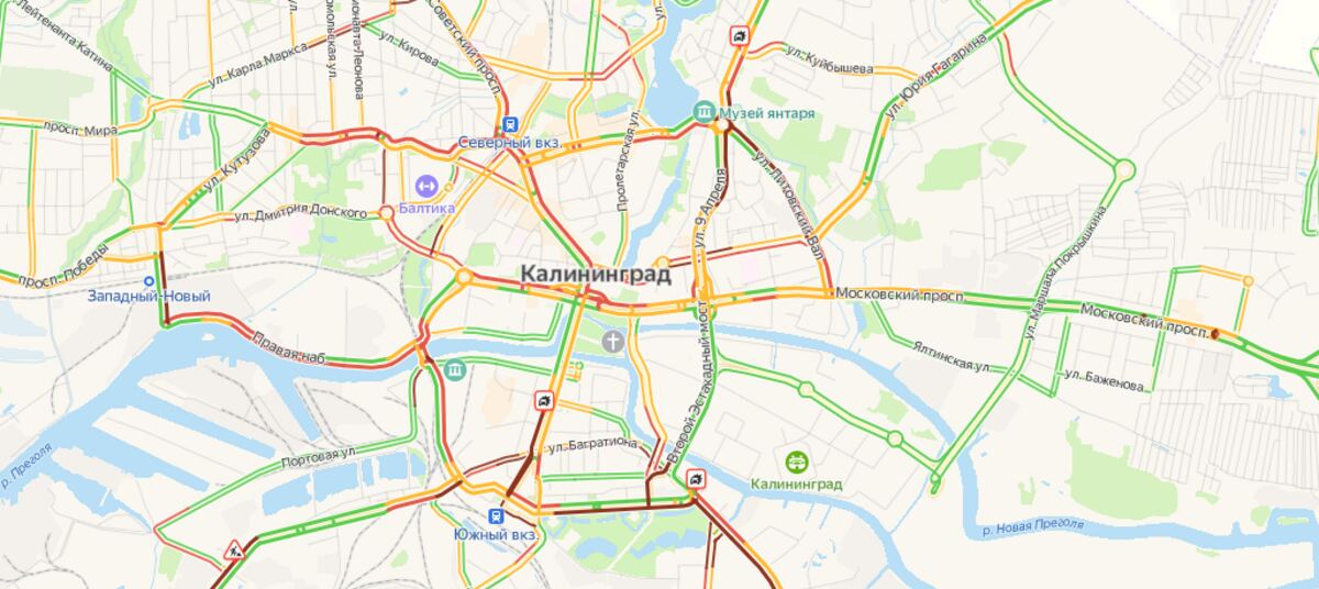 Карта московский проспект калининград