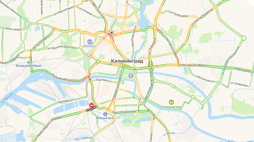 Пробки 16 января. Пробки Калининград. Пробки Калининград Киевская. Вид сверху пробок центра Калининграда. Ул Зорге Калининград на карте.