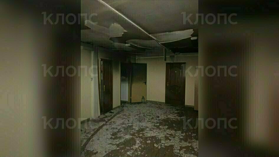 Второй этаж общежития, где произошёл пожар  | Фото предоставлены очевидцем