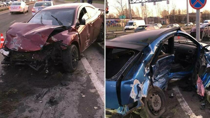 В полиции показали фото с места аварии на пересечении и Ялтинской и ...