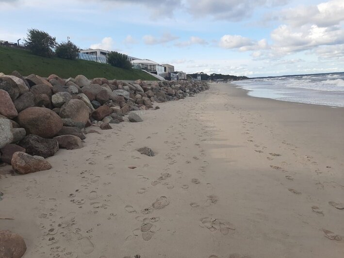 Из-за штормов в Калининградской области уменьшилась ширина пляжей на побережье — «Балтберегозащита» (фото) - Новости Калининграда | Фото: ГБУ КО «Балтберегозащита»
