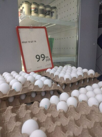 Стоимость яиц в «Спаре», «Пятёрочке» и «Виктории» | Фото: «Клопс»