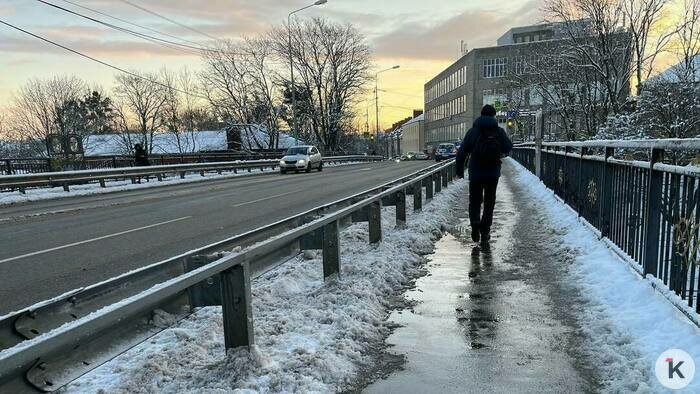 «Приходятся чапать по слякоти»: калининградцы — об уборке улиц после снегопада (фото) - Новости Калининграда | Фото читателя