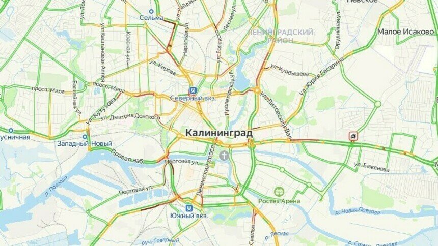 Как выглядит калининград на карте