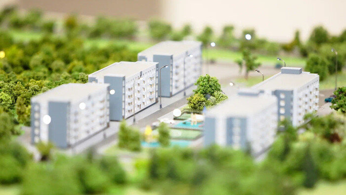 Комплекс общежитий БФУ им. И. Канта на ул. Юбилейной, введены в эксплуатацию в 2021 году на макете неокампуса «Кантиана»