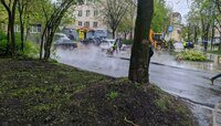 «Дикий диссонанс»: Дятлова поручила отремонтировать улицы, примыкающие к Красной, асфальт укладывали в дождь (фото)