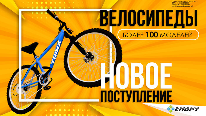 Новое поступление велосипедов в &quot;Планете Спорт&quot; - Новости Калининграда