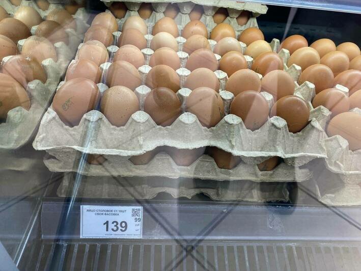 Стоимость яиц в «Пятёрочке», «Виктории» и «Спаре» | Фото: «Клопс»