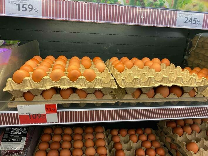 Стоимость яиц в «Пятёрочке», «Виктории» и «Спаре» | Фото: «Клопс»