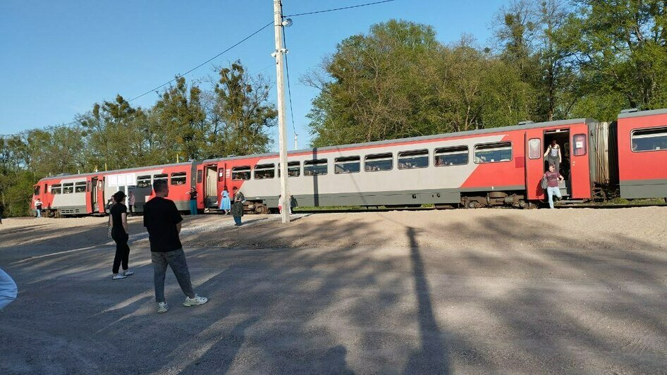 Рельсобус перед отпралением из Краснолесья в Калининград  | Фото: очевидец