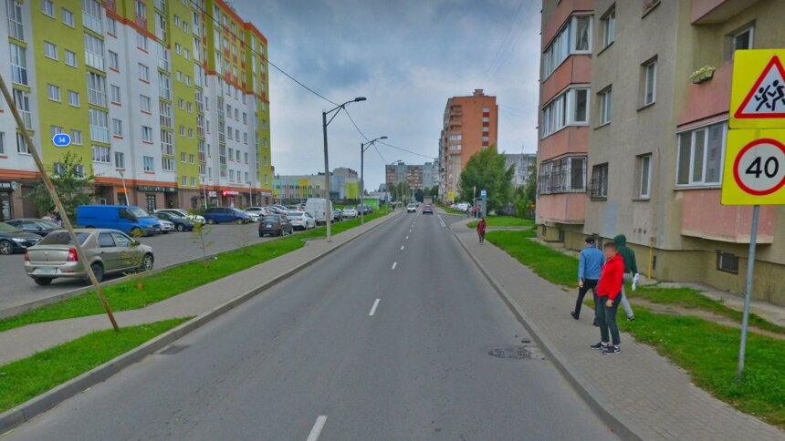 В Калининграде на Карамзина появится ещё один пешеходный переход (карта) - Новости Калининграда | Фото: «Яндекс.Панорамы»