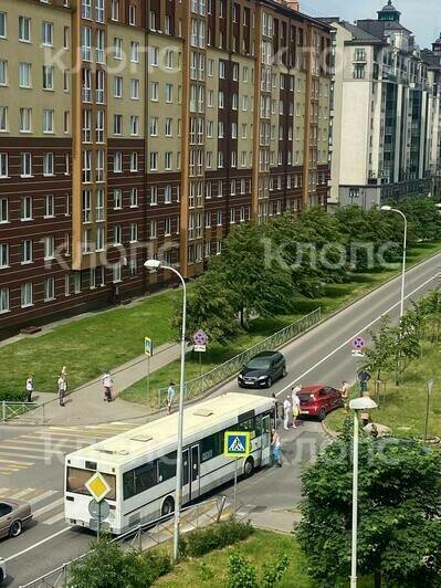 На Артиллерийской произошло ДТП с участием автобуса и легковушки (фото)   - Новости Калининграда | Фото: очевидец
