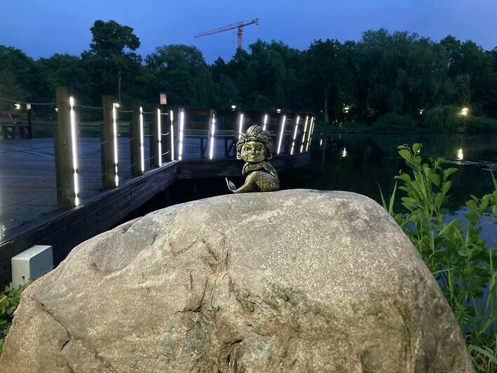 На одном из прудов Калининградской области появилась мини-скульптура русала (фото)   - Новости Калининграда | Фото: «Клопс»