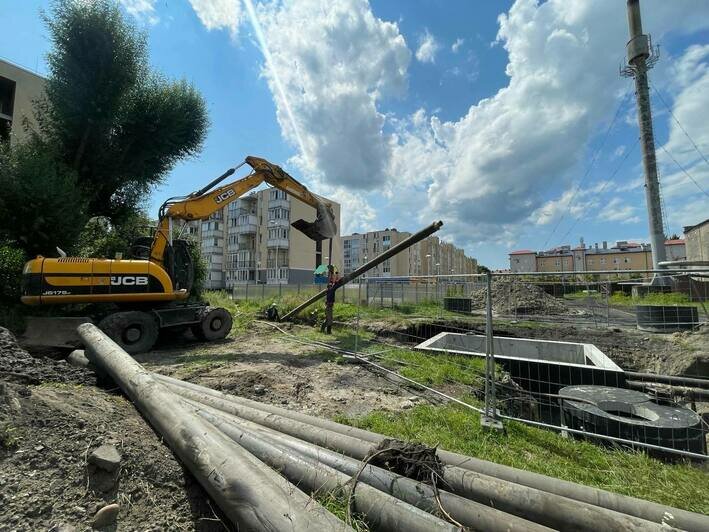 На Летней в Калининграде продолжается строительство тепловой сети (фото)  - Новости Калининграда | Фото: «Калининградтеплосеть»
