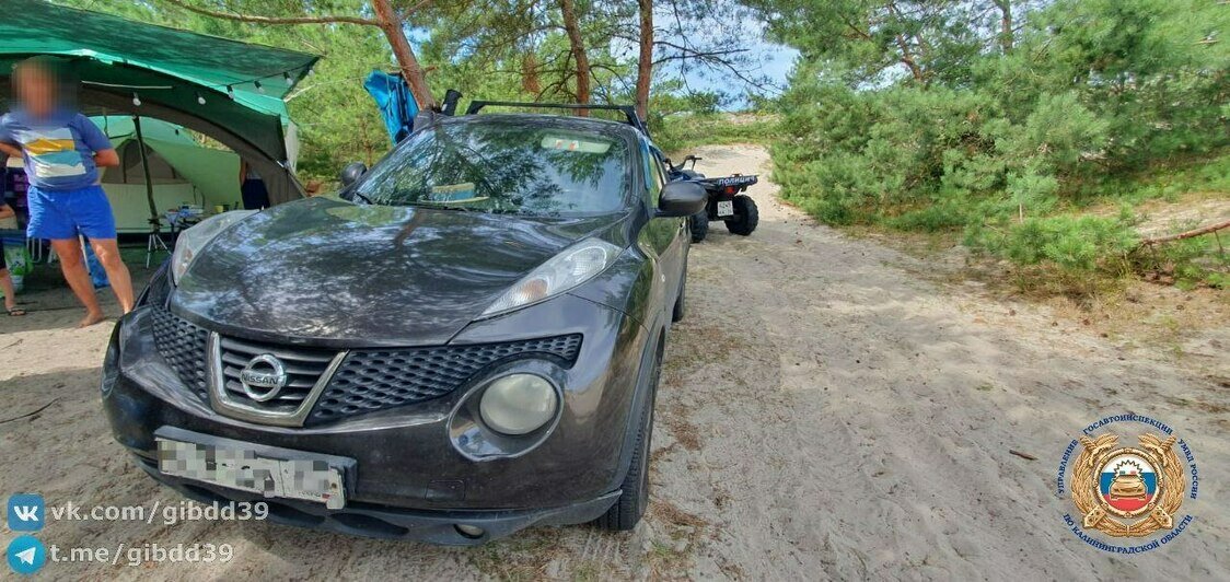 Джипы в песке и на шиповнике: за выходные на Балткосе поймали более 10 автомобилистов, рассекавших по пляжам (фото) - Новости Калининграда | Фото: ГАИ региона