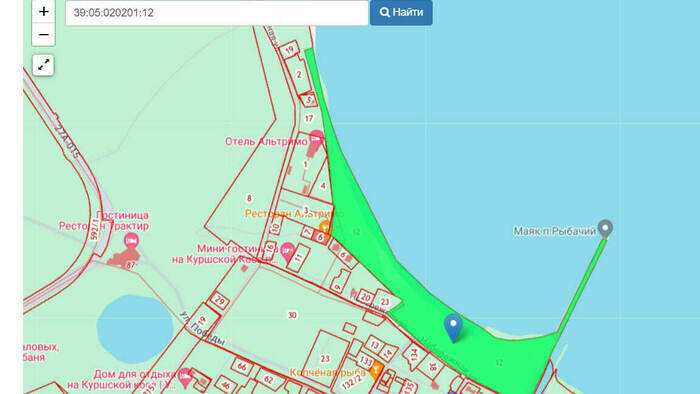 Зелёным отмечена территория планируемой стройки  | Фото: публичная кадастровая карта (скриншот)