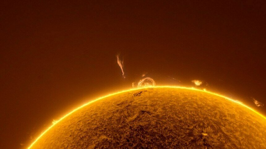Калининградские астрономы получили снимок гигантского фонтана раскалённого газа на Солнце, сложив вместе 2 300 кадров (фото) - Новости Калининграда | Фото: БФУ им. Канта