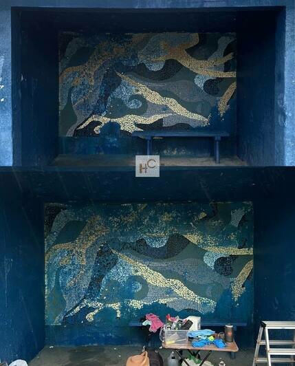 В Калининградской области спасают дельфинов и пловцов, которые прячутся под краской на автобусных остановках (фото) - Новости Калининграда | Фото: «Наследие стен»