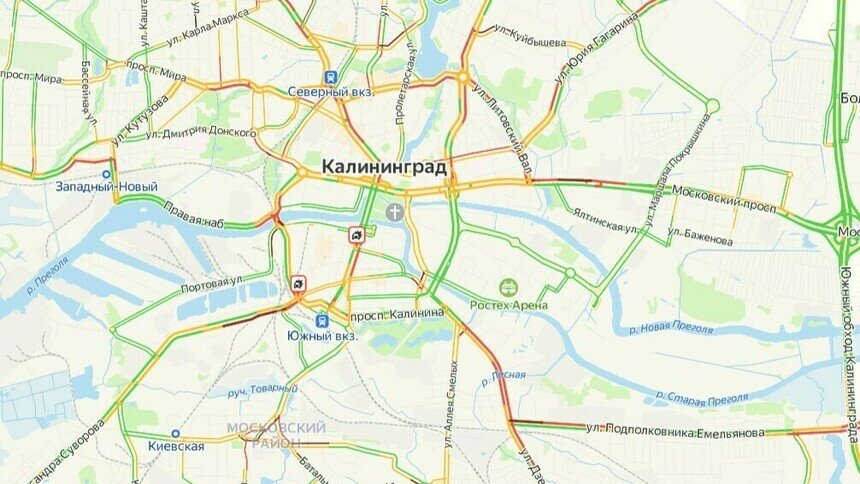 Карта пробок калининград