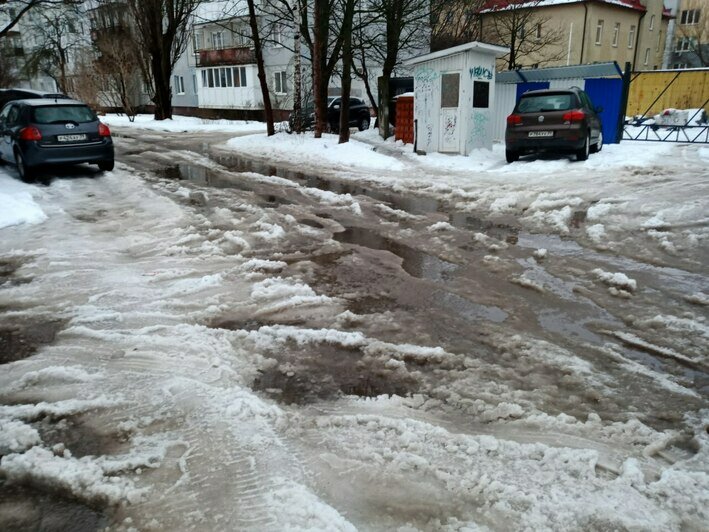 «Ледяной бассейн»: что произошло в Калининграде с наступлением оттепели (фото, видео) - Новости Калининграда