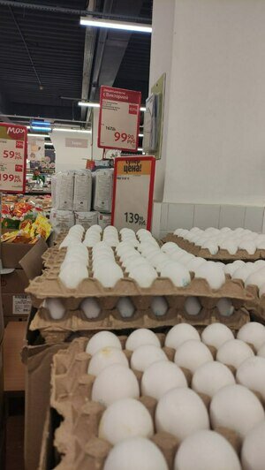 Яйца чуть подешевели, но калининградцы этого не заметили: сколько стоит продукт в супермаркетах   - Новости Калининграда | Фото: «Клопс»