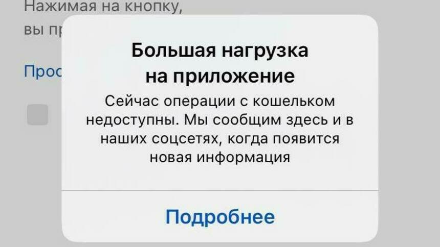 «Большая нагрузка»: мобильное приложение QIWI перестало работать  - Новости Калининграда | Скриншот экрана телефона
