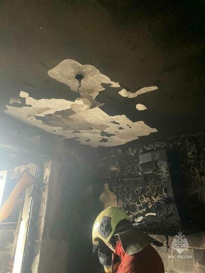 На 9 Апреля загорелась квартира в многоэтажке, пожарным удалось спасти 2 человек (фото) - Новости Калининграда | Фото: МЧС региона