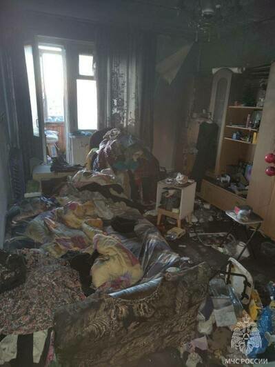 В Мамоново произошёл пожар в многоквартирном доме (фото)    - Новости Калининграда | Фото: пресс-служба МЧС региона