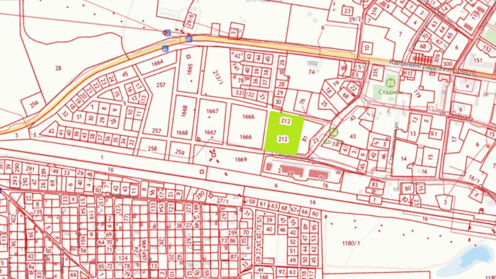 Участок под малоэтажные многоквартирные дома № 15-17 по Калининградскому проспекту в Светлогорске | Скриншот публичной кадастровой карты