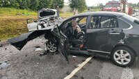 В Неманском районе Nissan выехал на встречную полосу и врезался в Chery (фото, видео)