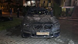 На цокольном этаже таунхауса на Андреевской загорелась легковушка, пожарные успели вынести из огня собаку (фото)