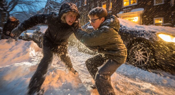 В Калининграде женщина довела мальчика до приступа астмы, затащив в подъезд из-за игры в снежки у её машины 