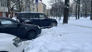 Калининградцы вынуждены парковаться в сугробах на тротуаре: юрист объяснил, будет ли штраф и эвакуация