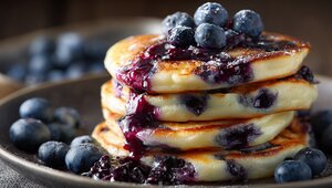 Нежные черничные оладьи: рецепт пушистого завтрака с летней ягодой