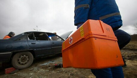 На трассе под Калининградом столкнулись и загорелись машины, есть погибший (видео)