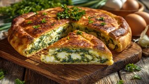 В ожидании королевы весенних прилавков: печём осетинский пирог с черемшой по простому рецепту