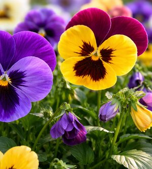 В центре Калининграда дама в красном пуховике устроила охоту на анютины глазки (видео)