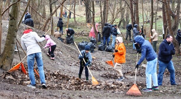 Дождь уборке не помеха: в Калининграде прошёл общегородской субботник (фоторепортаж)