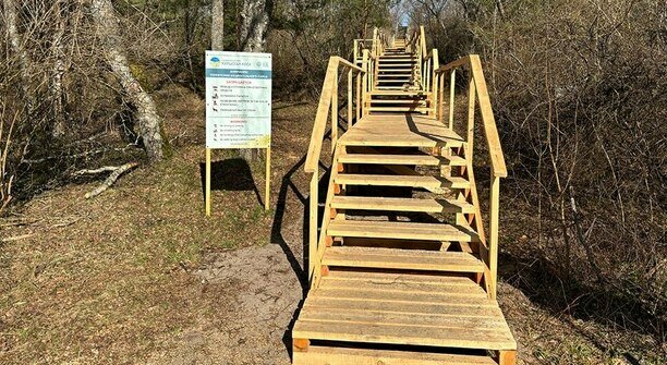 На Куршской косе доделали новый переход, который должен защитить авандюну от разрушения (фото, видео)
