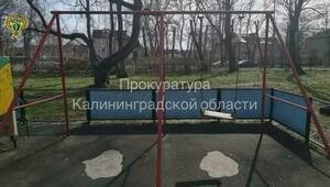 В Балтийске пришли в негодность качели в парке, благоустройство которого завершили два года назад (фото)